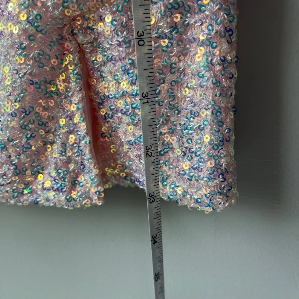 Mable Sequin Pink Scoopneck Mini Homecoming Dress